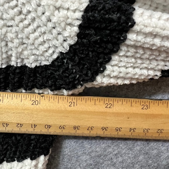 No Comment Womens Pullover‎ Knit Sweater XL Black White Striped Quarter Zip - Picture 2 of 6